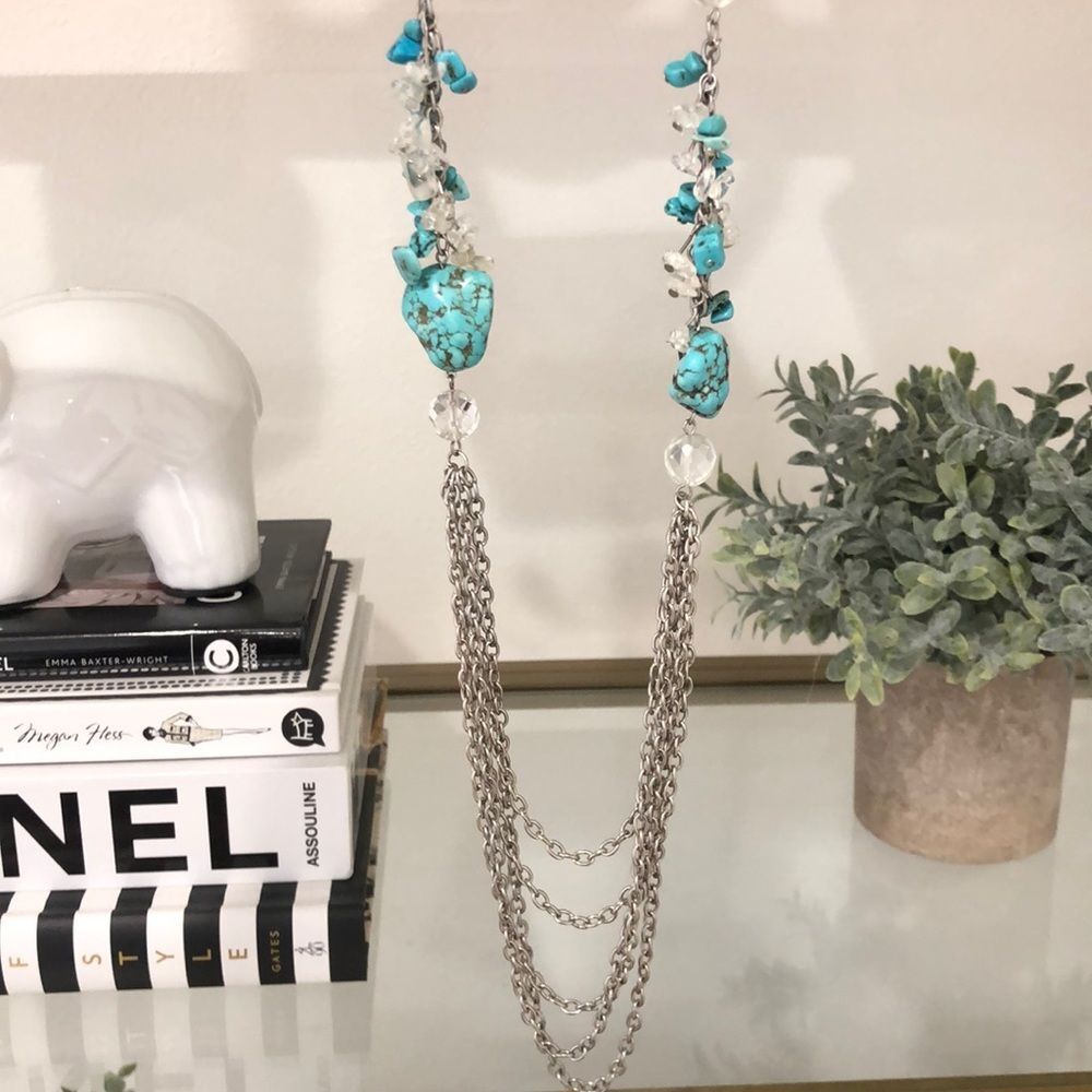 Blue stone necklace